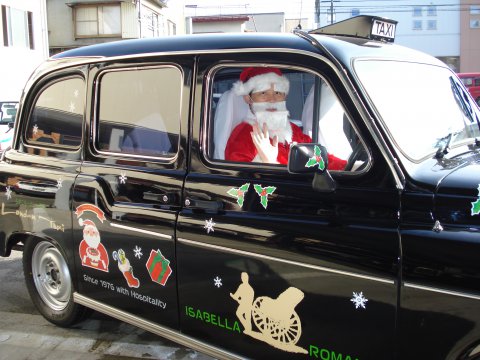 Ｘｍａｓロンタク号運行 季節限定　Ｘmasサンタタクシー：画像
